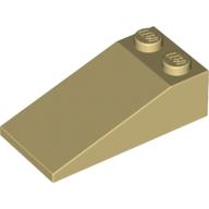 Lego kostka (kostička) 2x4 sklon (šikmá) 18°, béžová (4212560, 4530709)